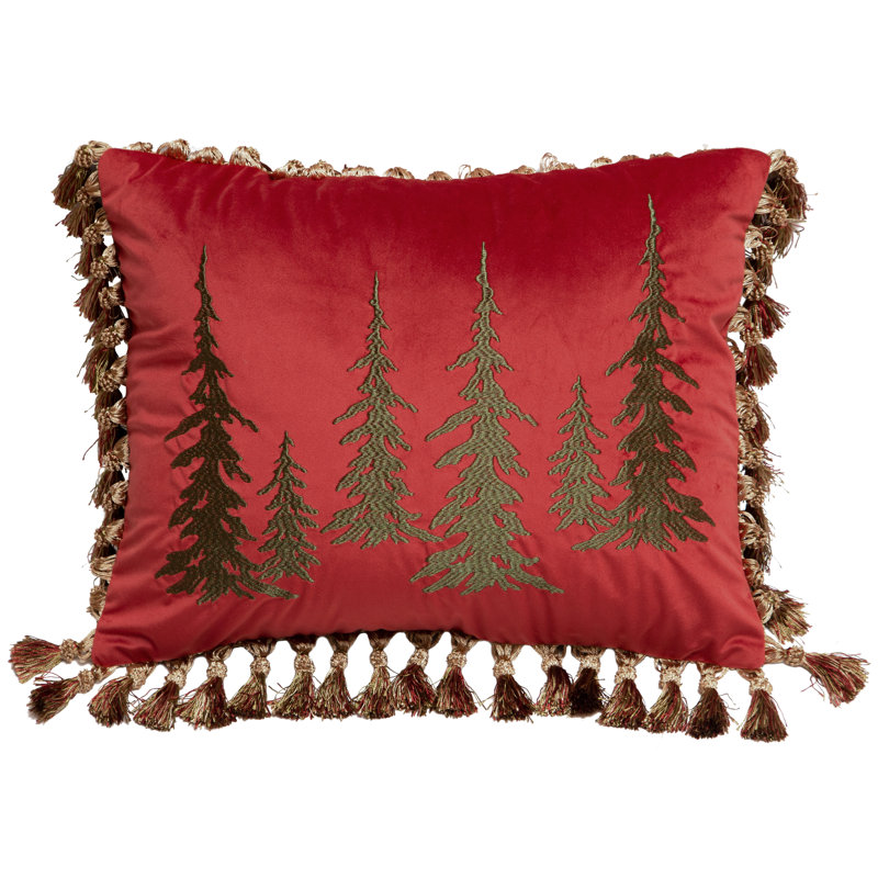 Coussin en velours rouge