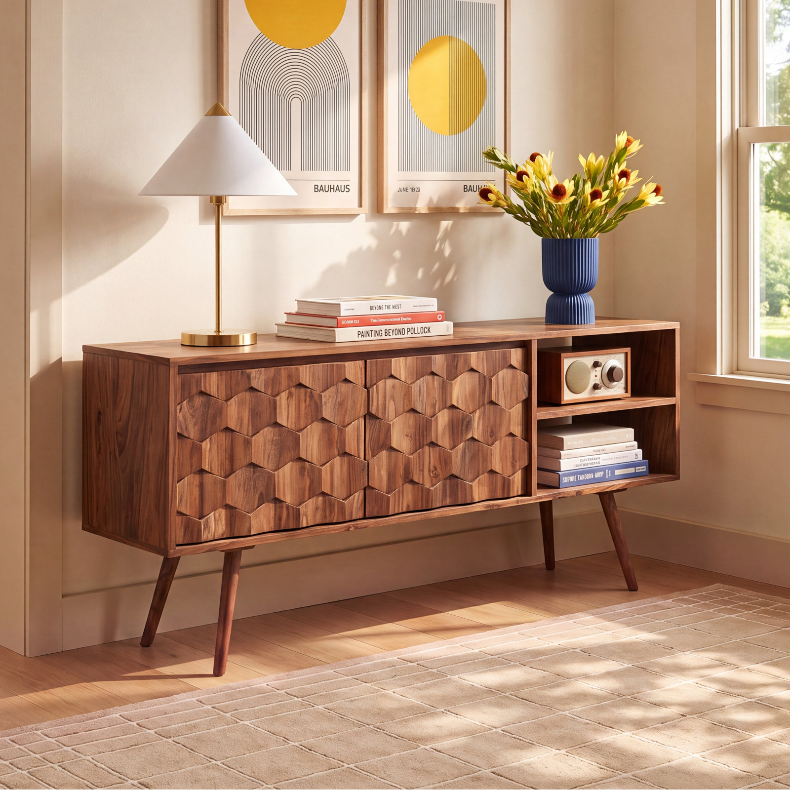 Alice 57'' Media Console, Natural