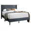Cadre de lit tête de lit moderne en tissu de jute gris anthracite-1133558049