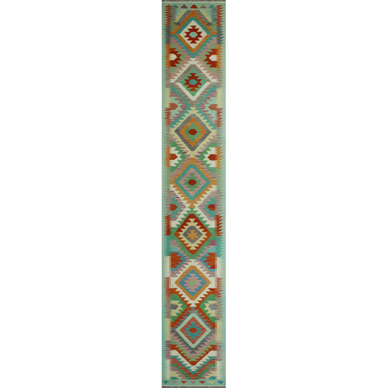 Bobbee Flatweave Wool Geometric Indoor Rug