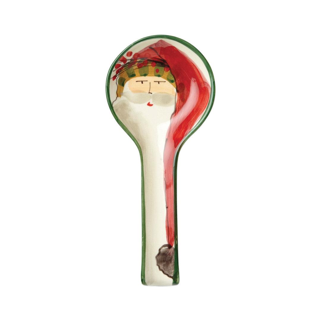 Old St. Nick Earthenware Novelty Spoon Rest VIETRI