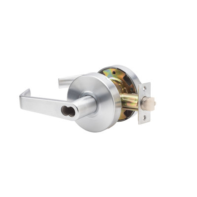 LSV Saturn Standard Duty Grade 2 Commercial Classroom Door Lever/Handle with Lock and IC Core