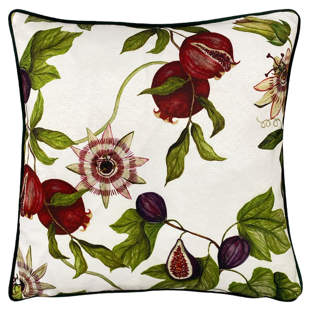 Carlea Feathers Floral Square Scatter Cushion Cushion With Filling