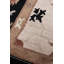Roman hand-knotted New Zealand Wool Ivory/Black Area Rug