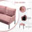 45.7 "Metal-Framed Sofas For Small Spaces, Linen And Velvet-1677588317