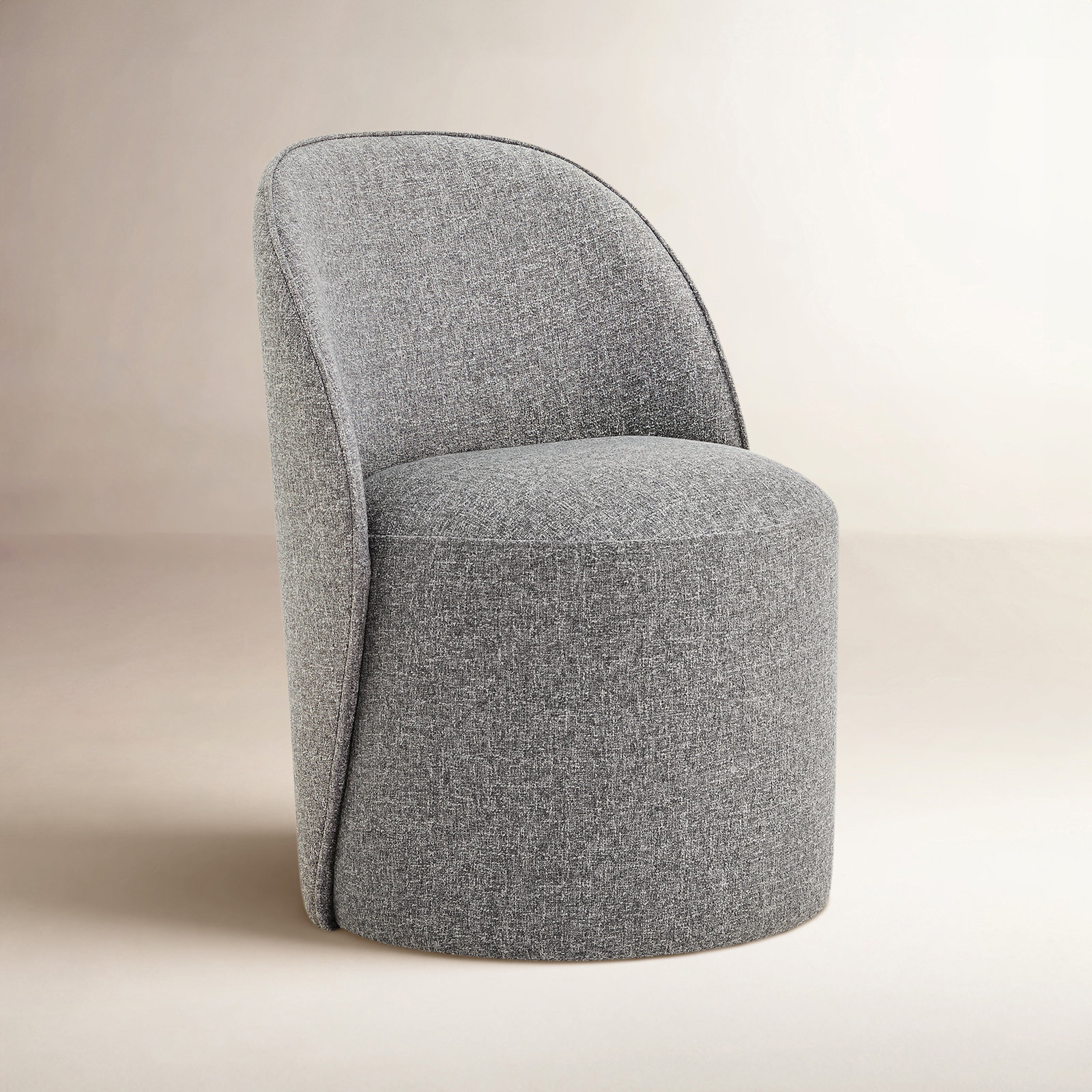 Lola Pine Dining Chair, Polyester Nathan Gray
