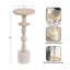 Table ronde en bois et marbre