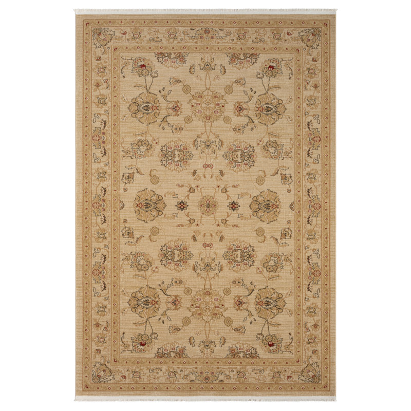 Merya cream Rug, Rectangle 200 x 290cm