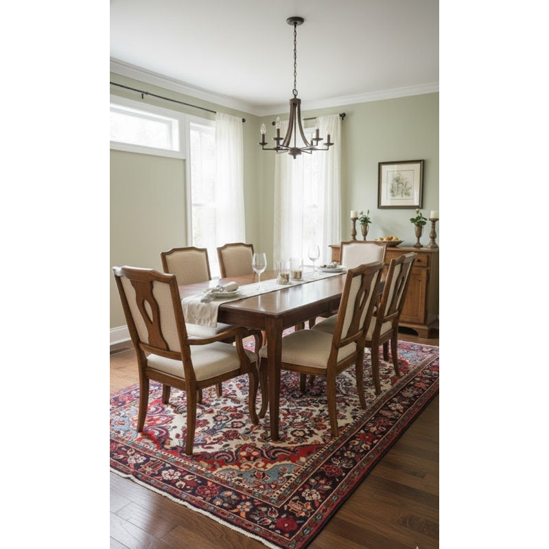 Tapis oriental tribal crème 5 x 9 One-of-a-Kind