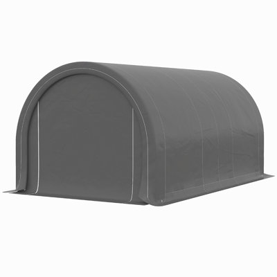Outsunny 10' X 16' Carport, Heavy Duty Portable Garage Storage Tent With Large Zippered Door, Anti-UV PE Canopy Cover For Car, Truck, Boat, Motorcycle, Bike, Garden Tools, Outdoor Work