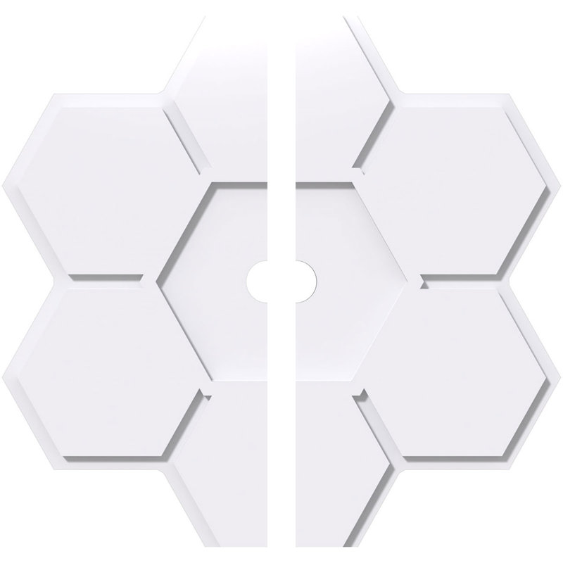 Médaillon de plafond contemporain en PVC de qualité architecturale 30 po x P 2 po x P 10 1/2 po x P 1 po