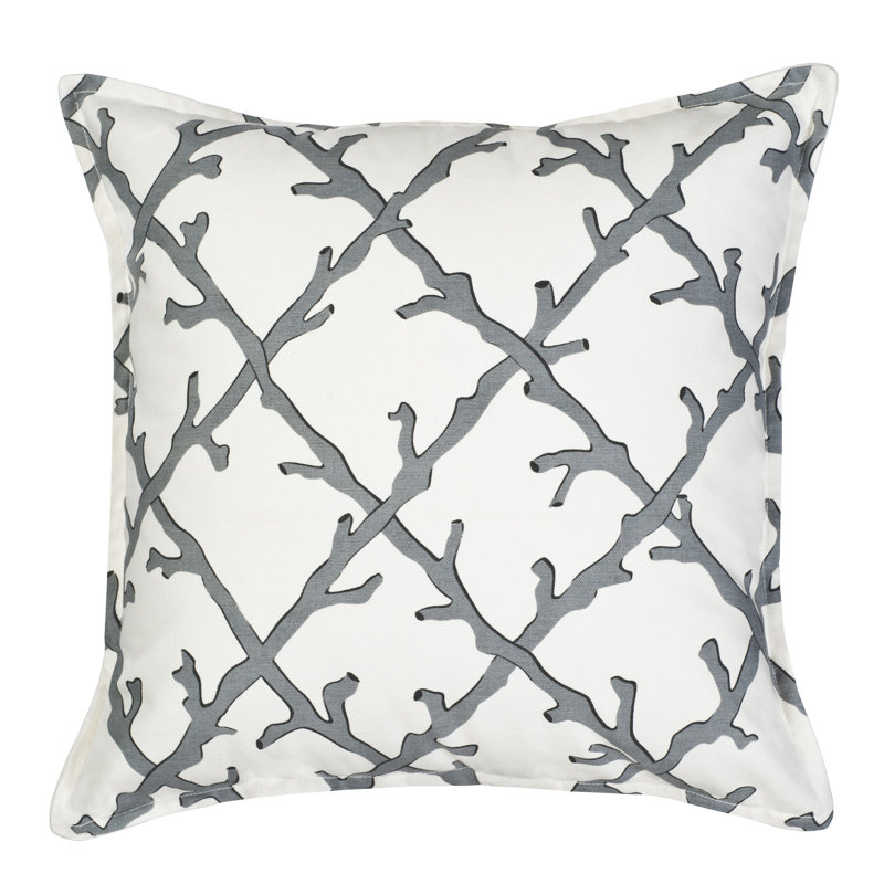 Lattice Throw Pillow, Gray