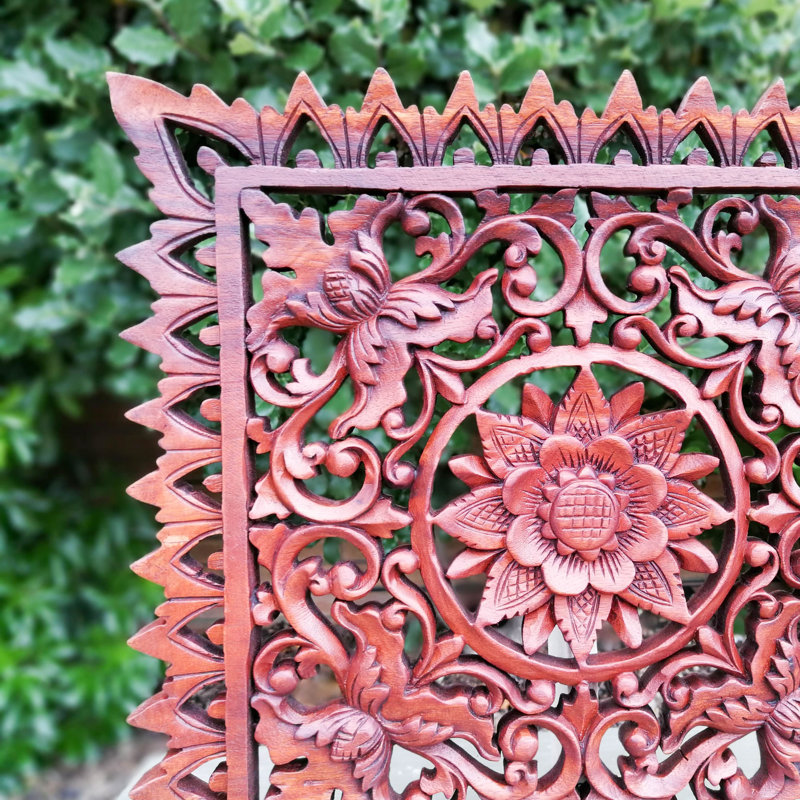 Handmade Plants & Flowers Wall Decor on Solid Wood