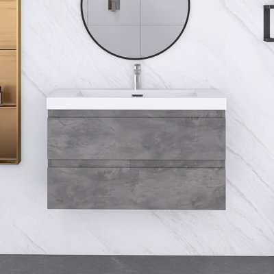Meuble-lavabo mural l 36,2 po x P 19,1 po x H 21,7 po