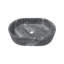 Lavabo vasque de salle de bain en marbre naturel dans un bassin gris, spacieux, fabriqué à la main, trou de drain pré-percé en marbre gris, conception ovale, surface lisse, lavabo pour une utilisation quotidienne