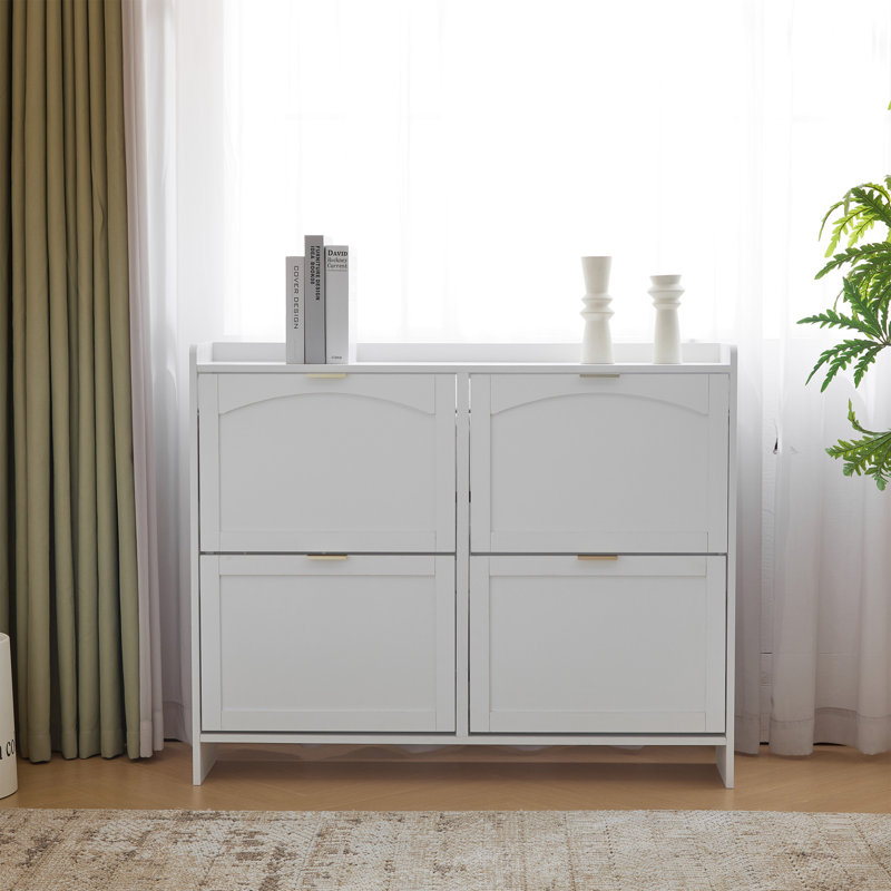 20 Pair Shoe Storage Cabinet, White