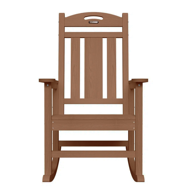 Chaise berçante pour foyer en PEHD, Brun