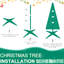 Arbre de Noël de 6 pi avec fonction escamotable, 150 lumières et éléments blanc chaud, convient aux petits espaces de bureau
