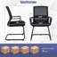 Inbox Zero 8 PCS Fauteuil de bureau en filet avec dossier lombaire