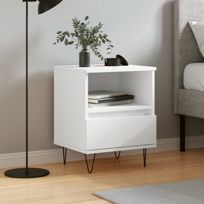 Ebenier 40cm W Manufactured Wood Bedside Table