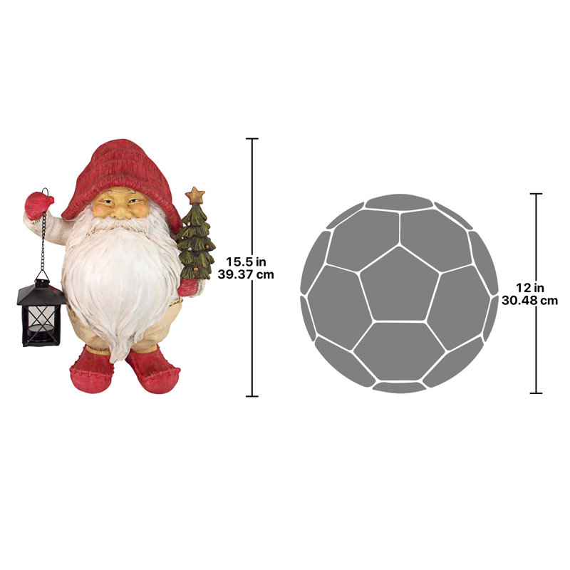 Éclairage avec statue de gnome des Fêtes