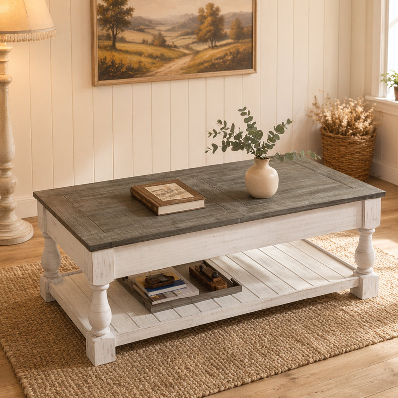 Table basse avec plateau fixe Farmhouse