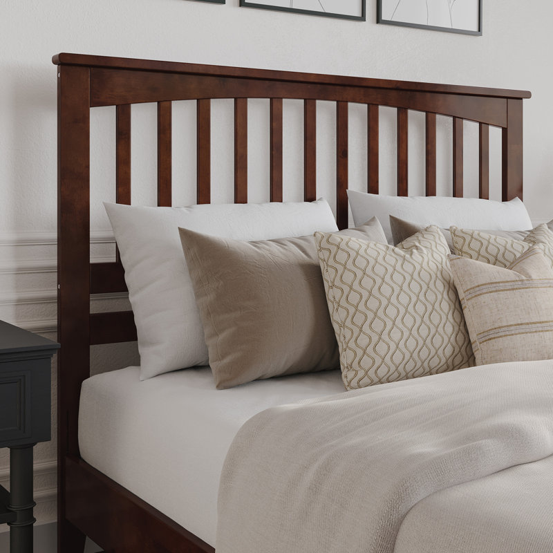 Huntsville Solid Wood Slat Headboard, Walnut, Queen
