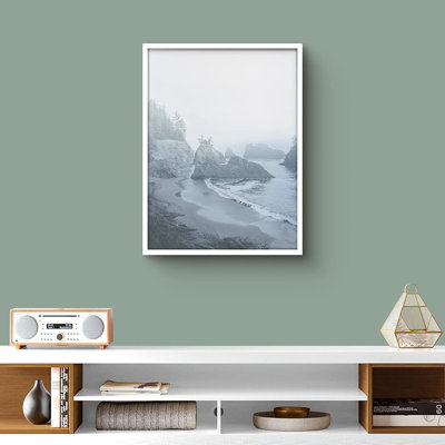 Rock Formations Entre Beach and Sea Nature Ocean - Photographie avec cadre photo