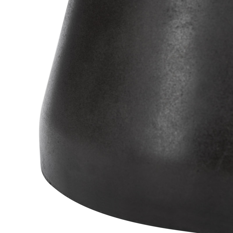 Table d'appoint ronde en béton l 12,2 po Zenni, Noir