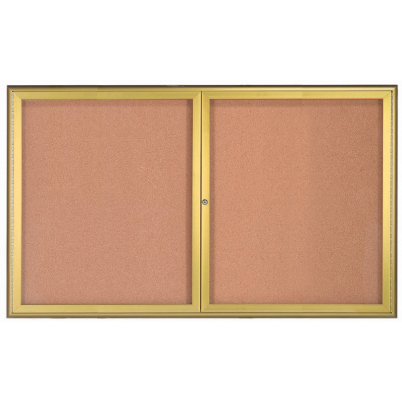 Tableau d'affichage fermé, Or, Deux, H 36 po x l 60 po