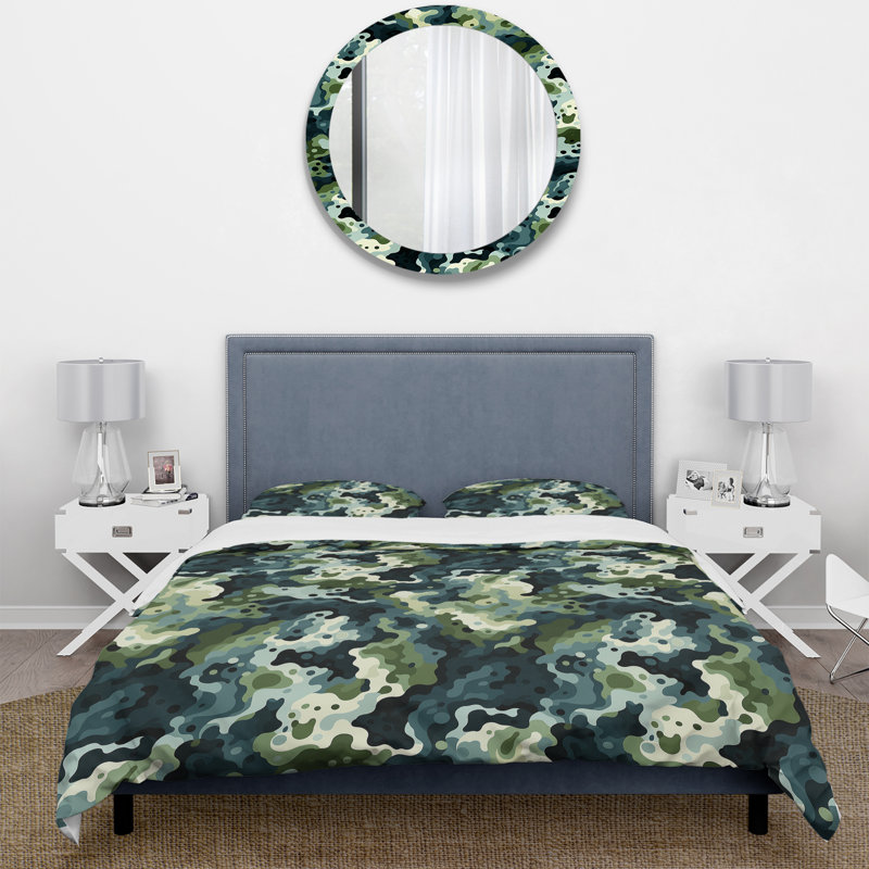 Lush Camouflage Jungle I - Ensemble de housse de couette camouflage - Polyester microfibre