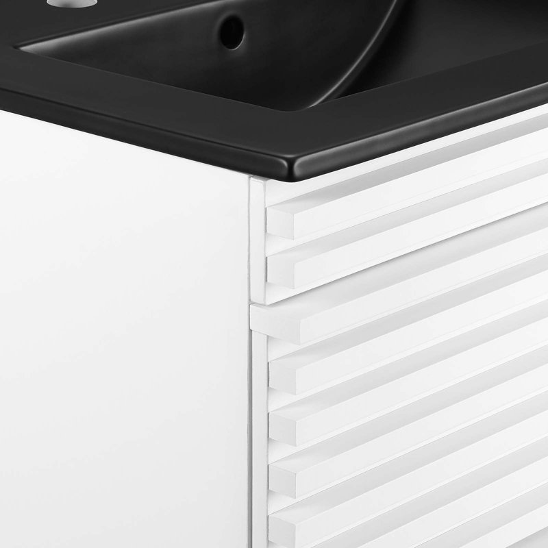 Render 24" Wall-Mount Bathroom Vanity, White