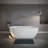 63'' Stone Resin Freestanding Bathtub, Solid Surface Luxury Soaking Tub With Integrated Slotted Overflow & Pop-Up Drain, Stand Alone Elegant Bathroom Soaker Tub In Matte White-123339610