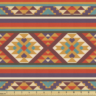 Twitty Mosaic Inspired Horizontal Lines Fabric