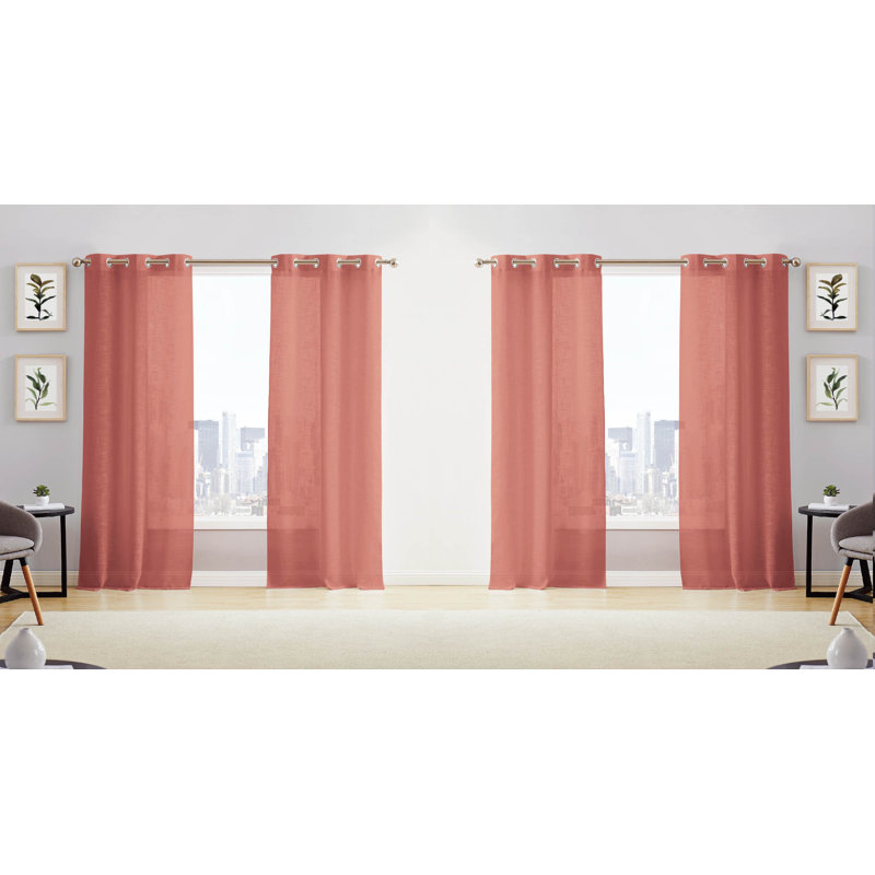 Rideau en polyester Taydan, L 38 po x L 96 po, Épice