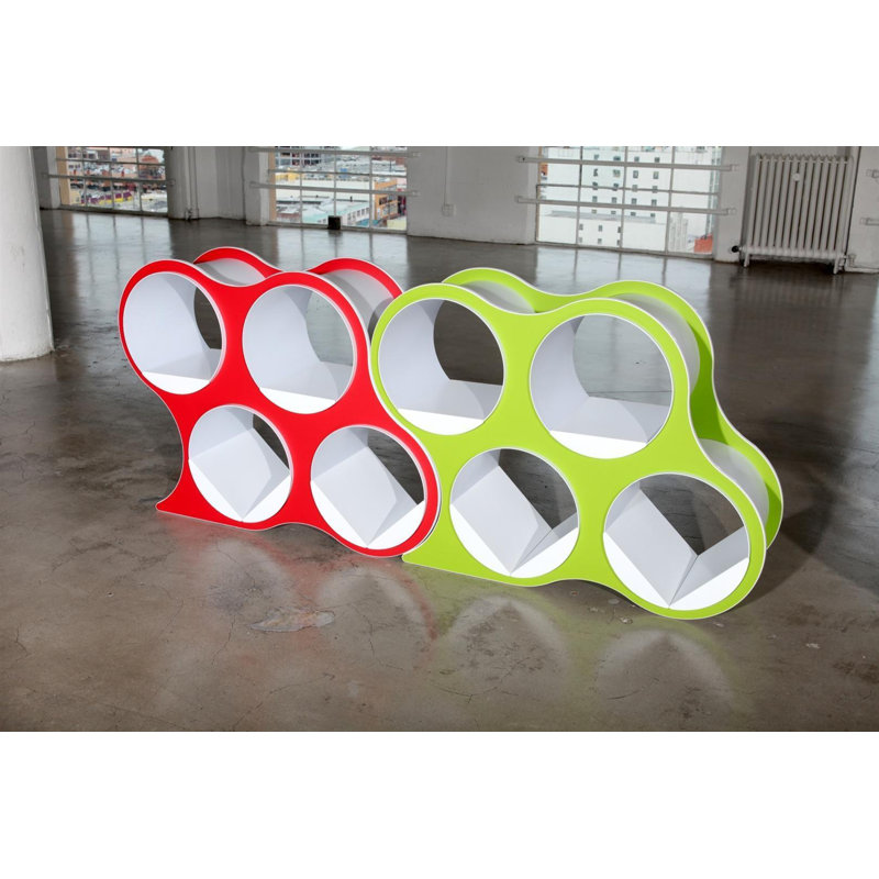 Bibliothèque géométrique BOLLA Pop, 4 tablettes, Vert écaille
