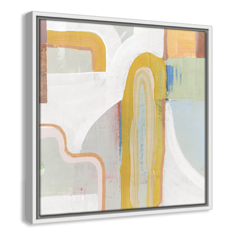 "Copeland Together Again II" par Cartissi - peinture sur toile à cadre flottant, H 17,5 po x l 17,5 po x P 2 po