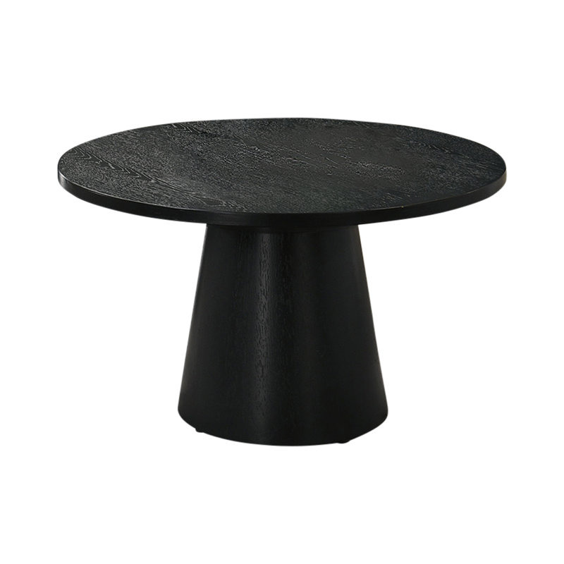 Table basse contemporaine 28,6 po, chêne, Noir