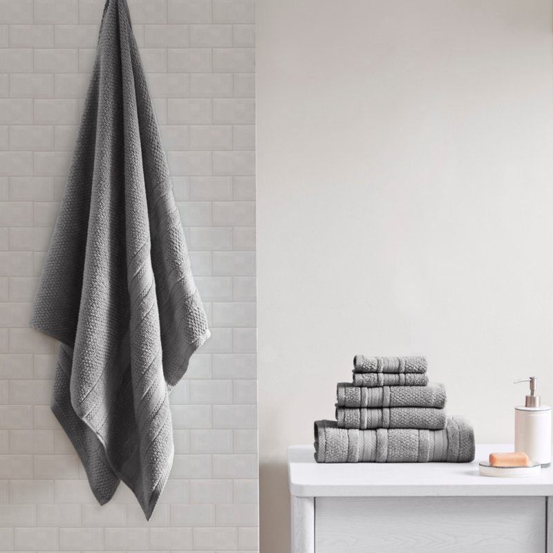Serviettes de bain en coton super doux à séchage rapide à haut pouvoir absorbant (ensemble de 6 tailles multiples)