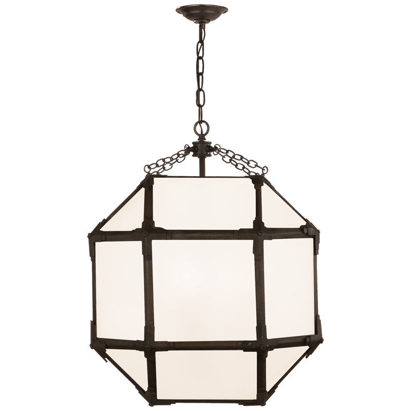 Suzanne Kasler Morris Small Lantern, 26" H x 18.5" W x 18.5" D, Tan, Antique Zinc