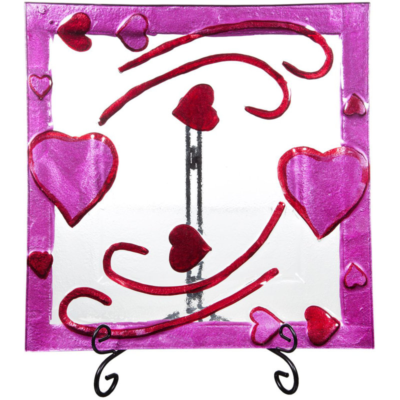 Plateau de cœurs de la Saint-Valentin avec support 