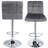 Square Back Adjustable Bar Stool Velvet-856585544