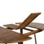 Ensemble de table de salle à manger extensible en bois d'acacia avec 4 fauteuils en rotin pour l'intérieur et l'extérieur