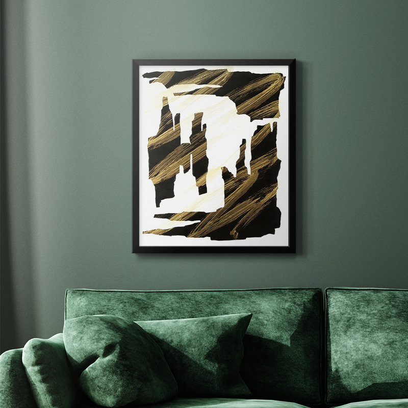 Onyx Obelisks II, toile encadrée de qualité supérieure - prête à être accrochée, Noir, H 24 po x l 20 po