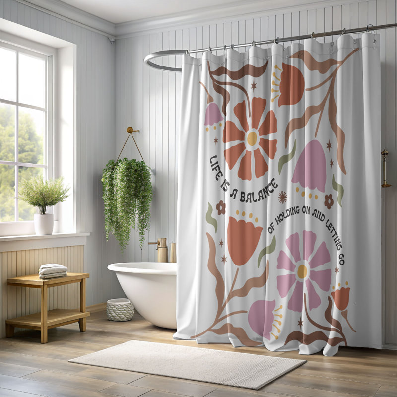 Rideau de douche 1 pièce Spirit Flow, H 74 po x l 40 po