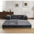 Compression Mahjong Sofa,Convertible Floor Sofa Bed,DIY Boneless Modular Sectional Sofa,No Assembly Required,Circle Fleece Fabric,Oversized 2 Seater With 1 Ottoman,Dark-Grey-1065845767