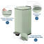Poubelle de cuisine Slim Step, 2,4 gallons / 9L en acier inoxydable - Couvercle à fermeture en douceur - Seau intérieur amovible - à pédale - pour salle de bain / bureau, vert-134458715