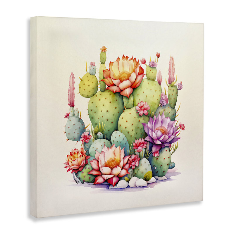 «Desert Spring Blooms», art mural sur toile par Andrea Haase, H 36 po x l 36 po