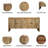 Neutral Textured Mango Wood 30" Carved Front Waterfall Edge Sideboard in Brown - 63" x 16" x 30"