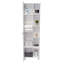 Armoire d'angle moderne, cinq tablettes ouvertes